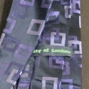 City of London Purple/Lavender Geometric Pattern Silk Neck Tie